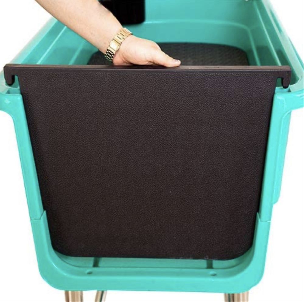 Cadă fixă cosmetică veterinară cu rampă – Model H‑119R