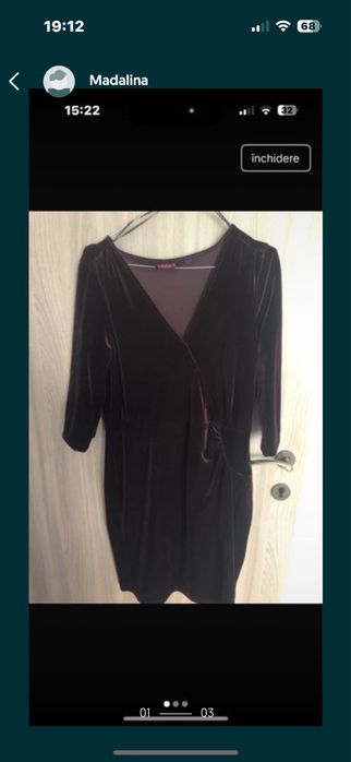 Rochie eleganta catifea