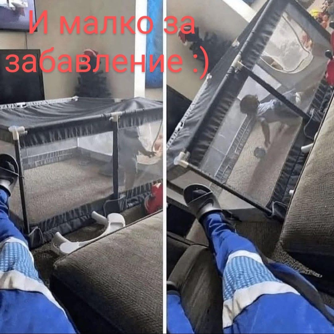 Голяма детска кошара за игра с футболен и баскетболен кош, преграда