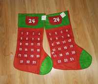 Коледен чорап с адвент календар