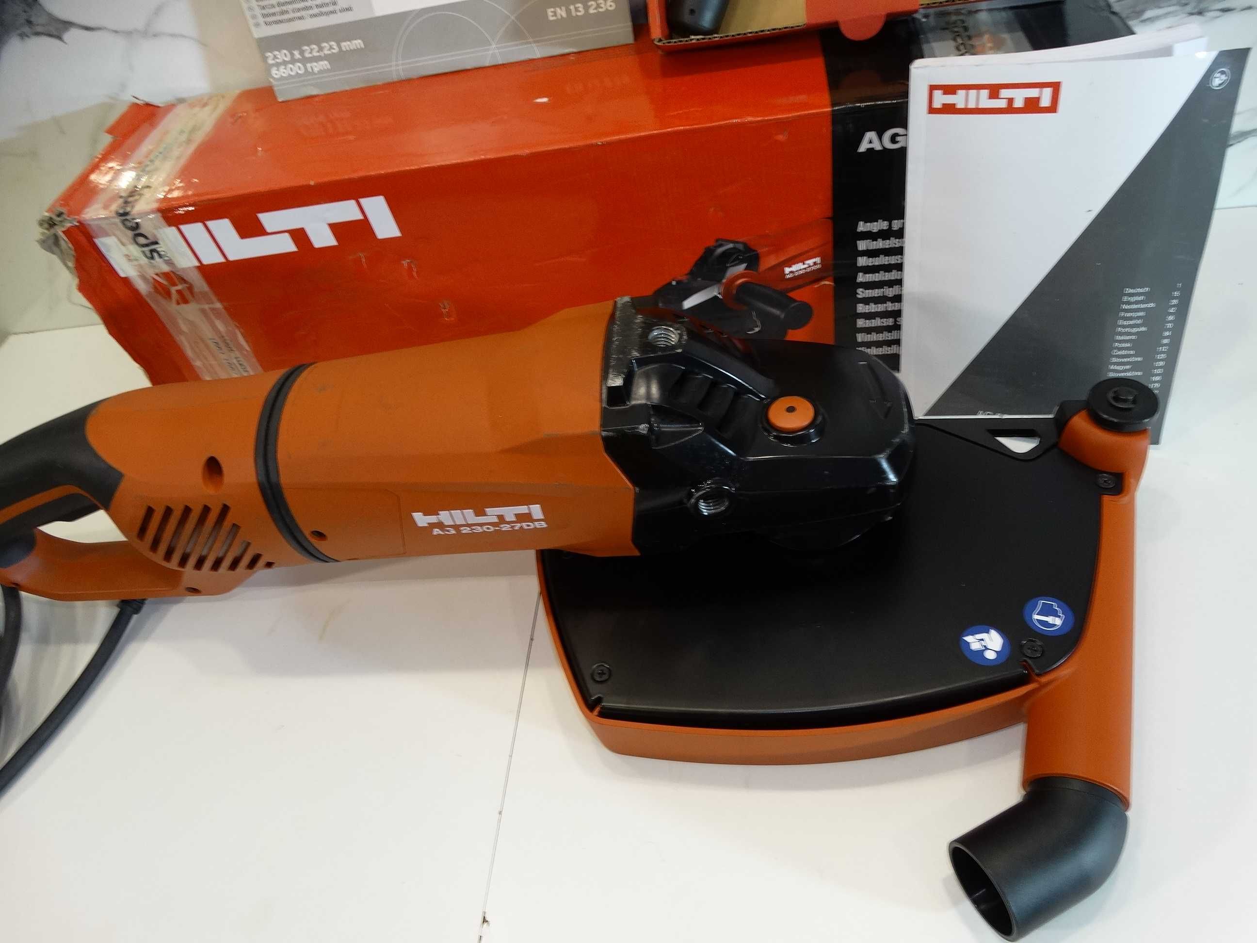 2024 - Hilti AG 230 - 27DB + DC - EX 230 - Корав шлайф + прахова глава