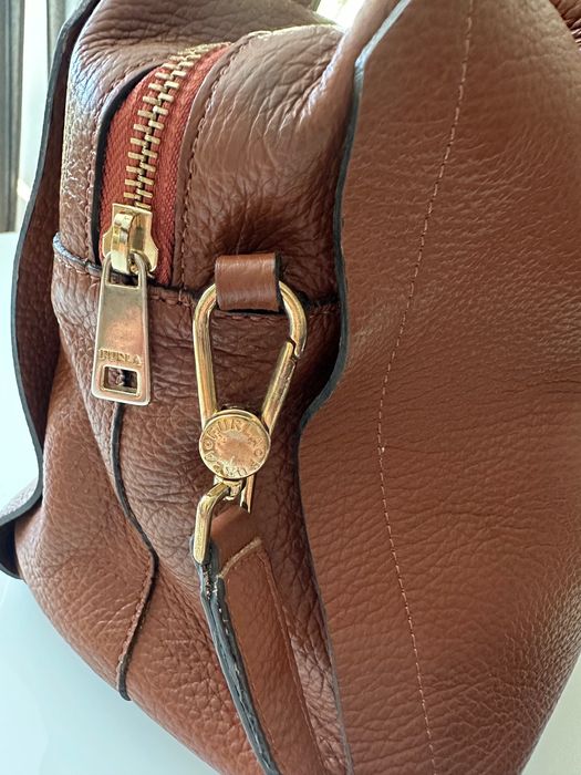 Дамска чанта FURLA Capriccio в кафяво/ коняк