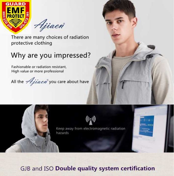 RF EMF EMR WiFi 5G Екраниран Суичър Качулка Електромагнитна Защита ЕМП