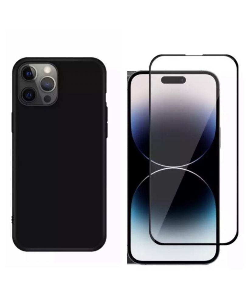 Iphone 14/15/16 PRO MAX PLUS Husa Secure Case Slim si Folie Sticla CB