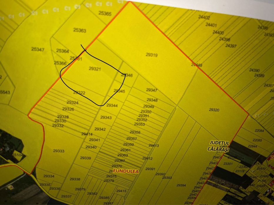 Vand teren extravilan Fundulea langa autostrada