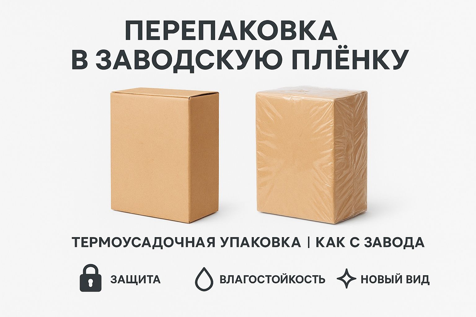 Перепаковка термоусадочной плёнки