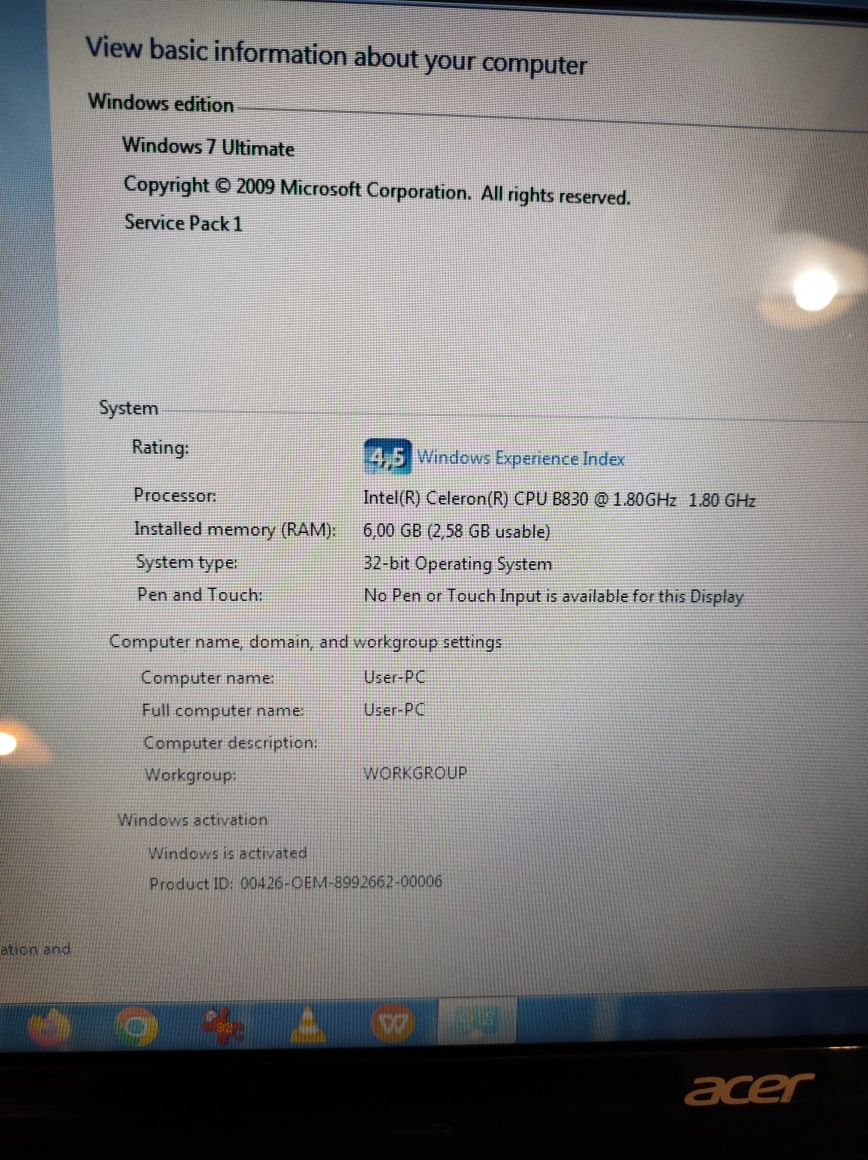 Лаптоп Acer Aspire