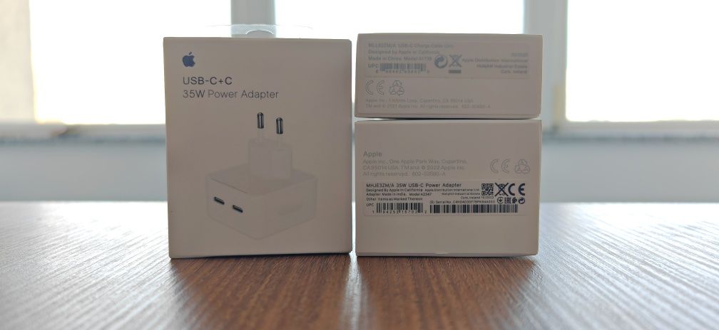 Încărcător iPhone 15 tip c dual 35w și 20w  original ios usb to c