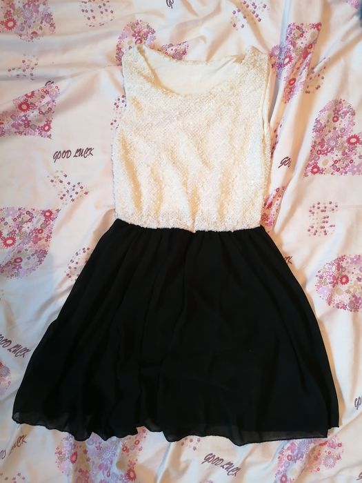 Rochie dama alb/negru