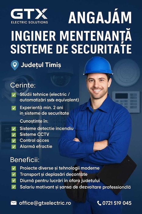 Angajam electrician si Inginer mentenanta