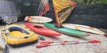 2 caiace, 2 placi windsurf si vele, barca gonflabila, import Germania