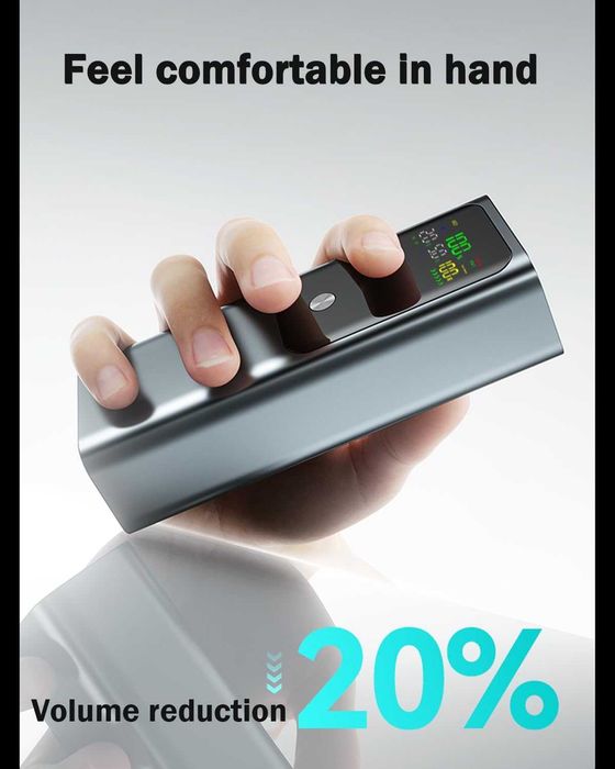 Power Bank 100W 20000mAh с дисплей – бързо зареждане, 3 порта, нов