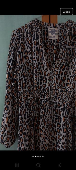 Rochie animal print transparentă