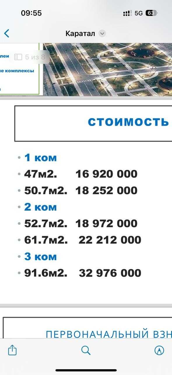 Продается 2 комнатная квартира в мкр Каратал Айман ИмпериЯ