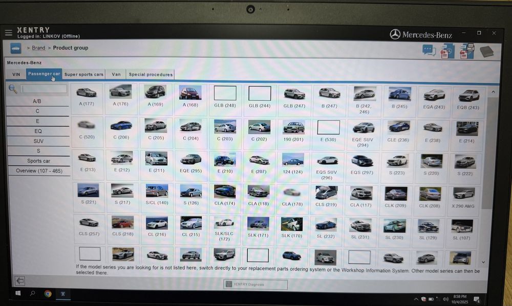 Tester/Diagnoza MERCEDES Xentry/Das la fel ca Star C3/C4/C5/C6