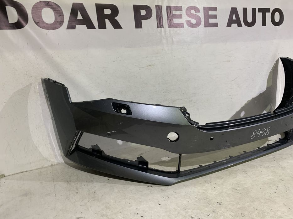 Bara fata Skoda Superb 3, facelift, 2019, 2020, 2021, 2022, 2023, cod origine OE 3V0807221M, cu gauri pentru spalatori faruri si senzori de parcare (4).