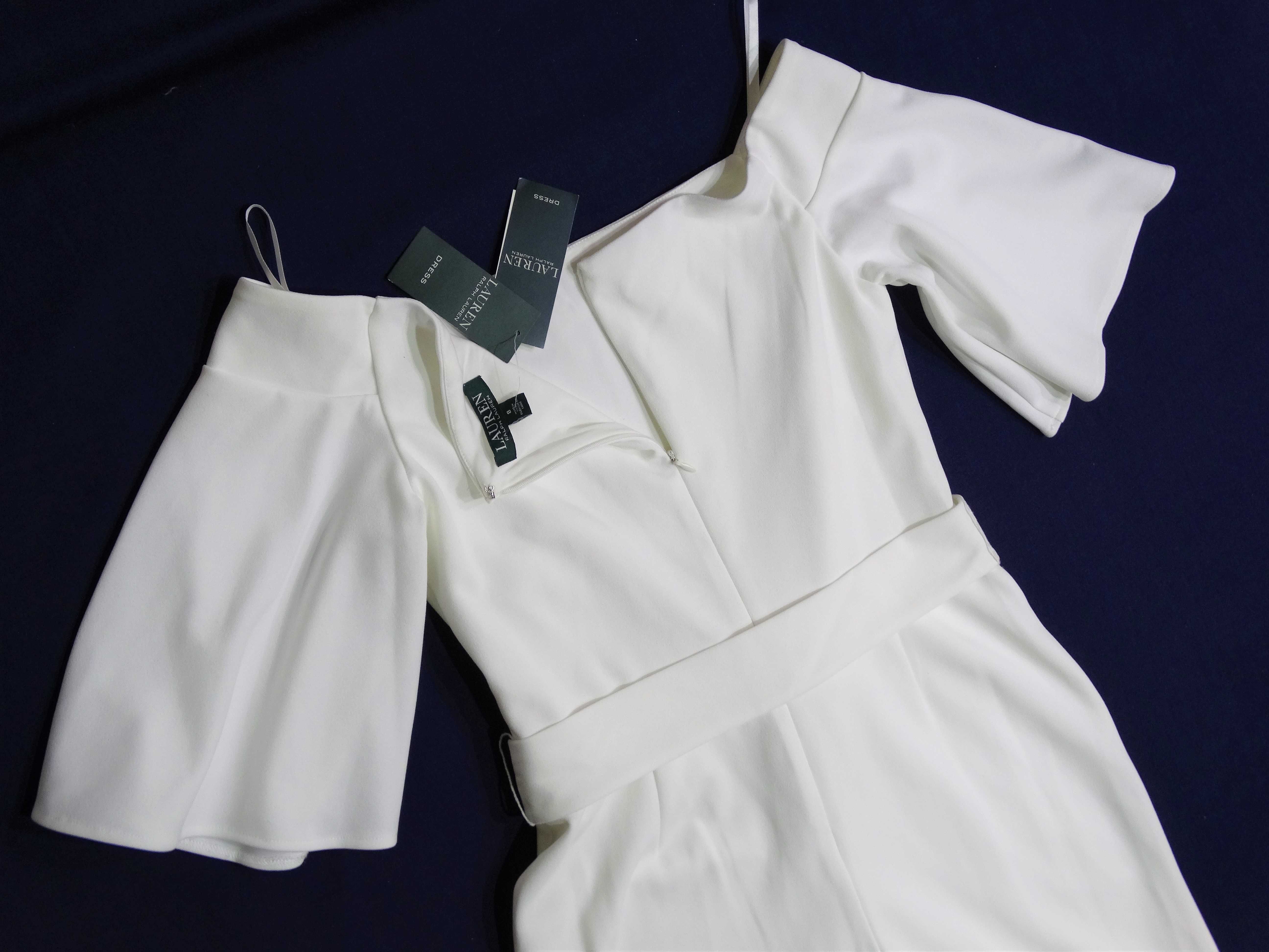 Ralph Lauren White Off-the-Shoulder Jumpsuit Нов Дамски Гащеризон