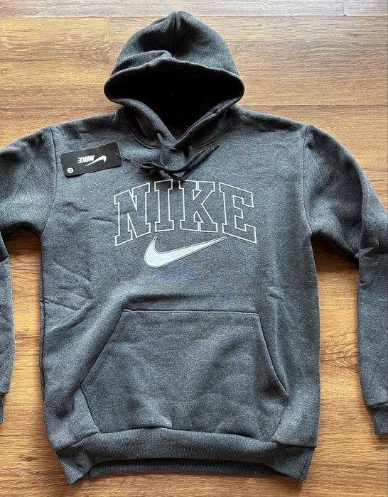 Мъжки суитчер Nike в графитеносиво,памучен и с вата
