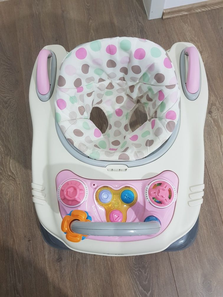 Бебешка проходилка Cangaroo Dotty 2в1, розова