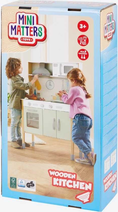 Акция! Детска кухня - Mini Matters - дървена кухня - светлина и звук