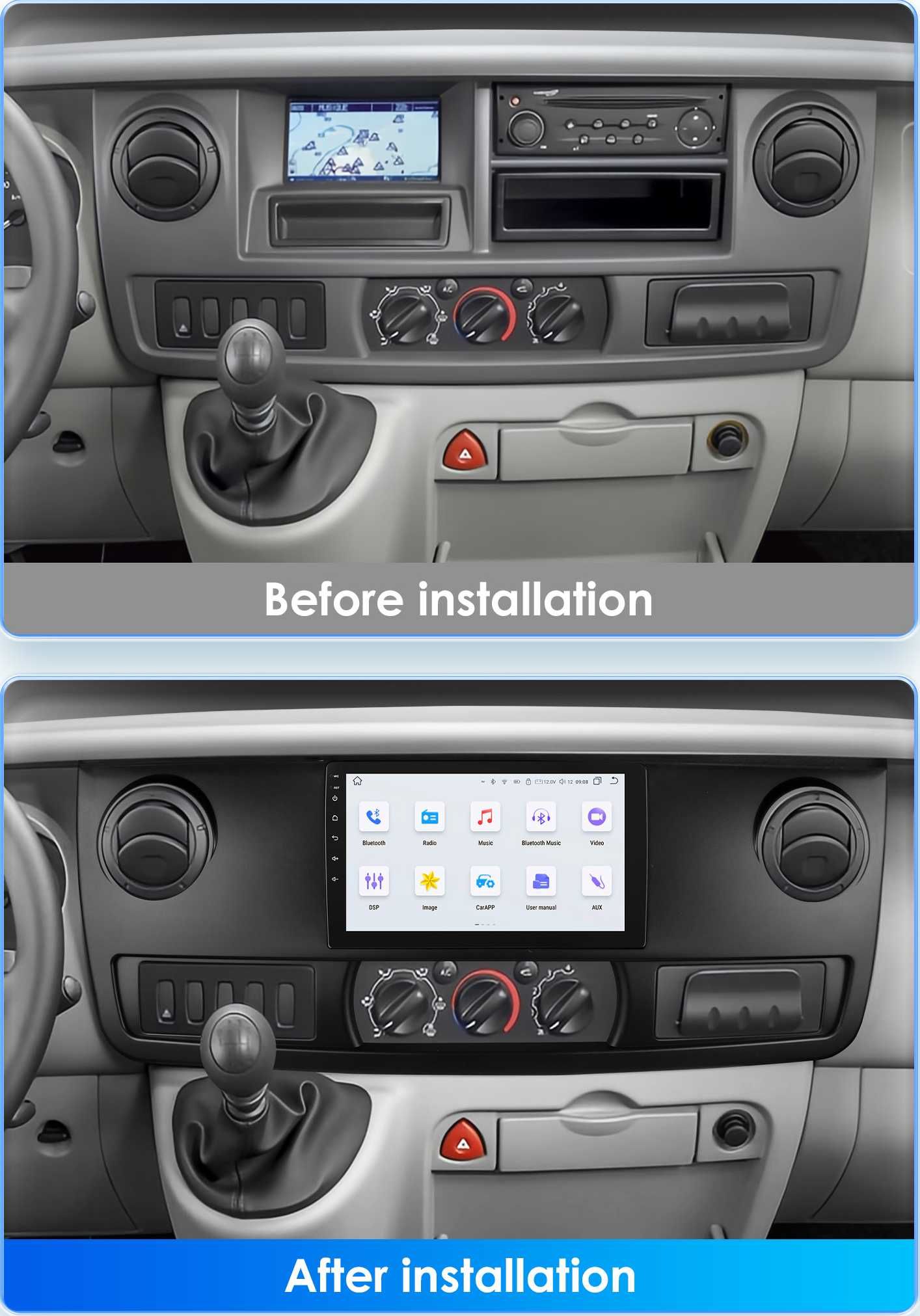 Renault Master 2003 - 2011 Мултимедия Навигация Android