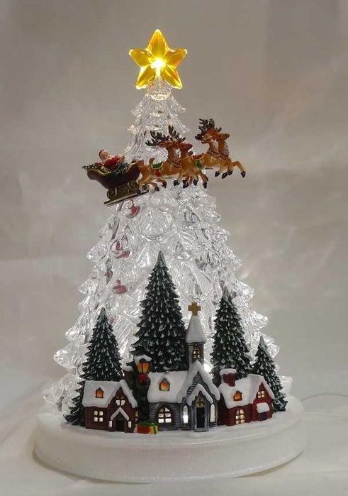 Налична коледна декорация, фенери -светещи, музика, сняг в течност