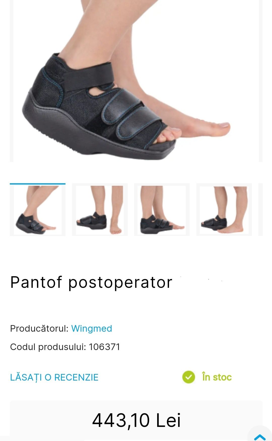Orteza, pantof postoperator măsură XL