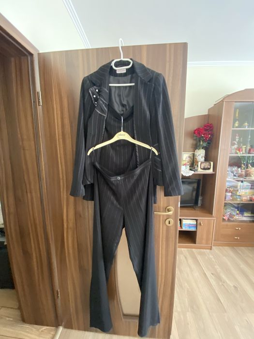 Costum dama elegant sacou fusta pantaloni
