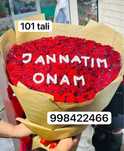 100 tali atirgul 101 ta buket 51 tali buket