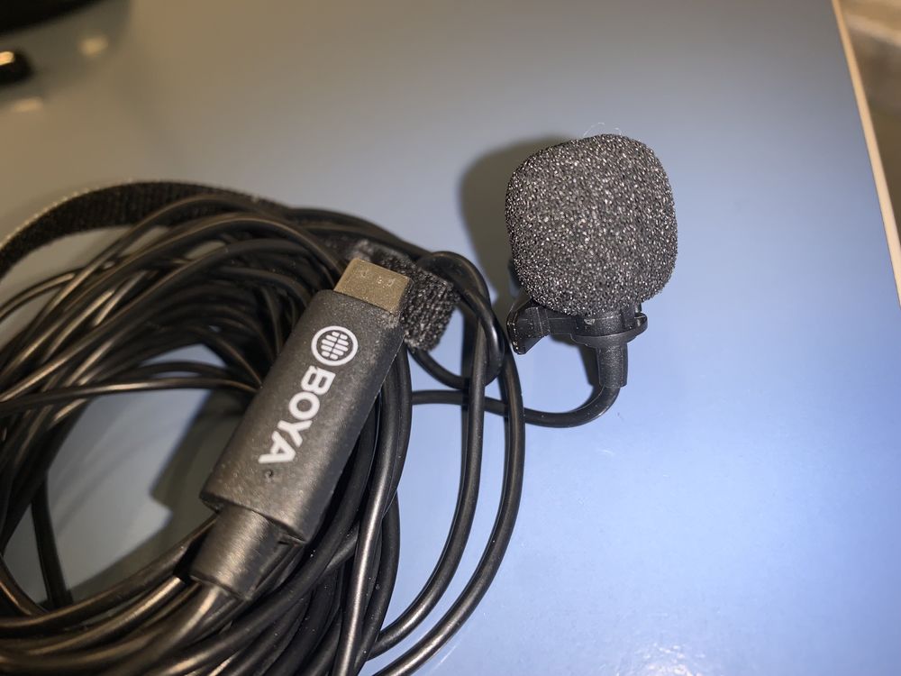 Microfon / Lavaliera Boya BY-M3, 6 metri, conexiune USB C