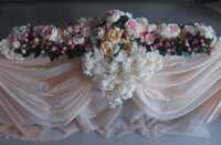 букет от изкуствени цветя за сватбена , младоженска маса