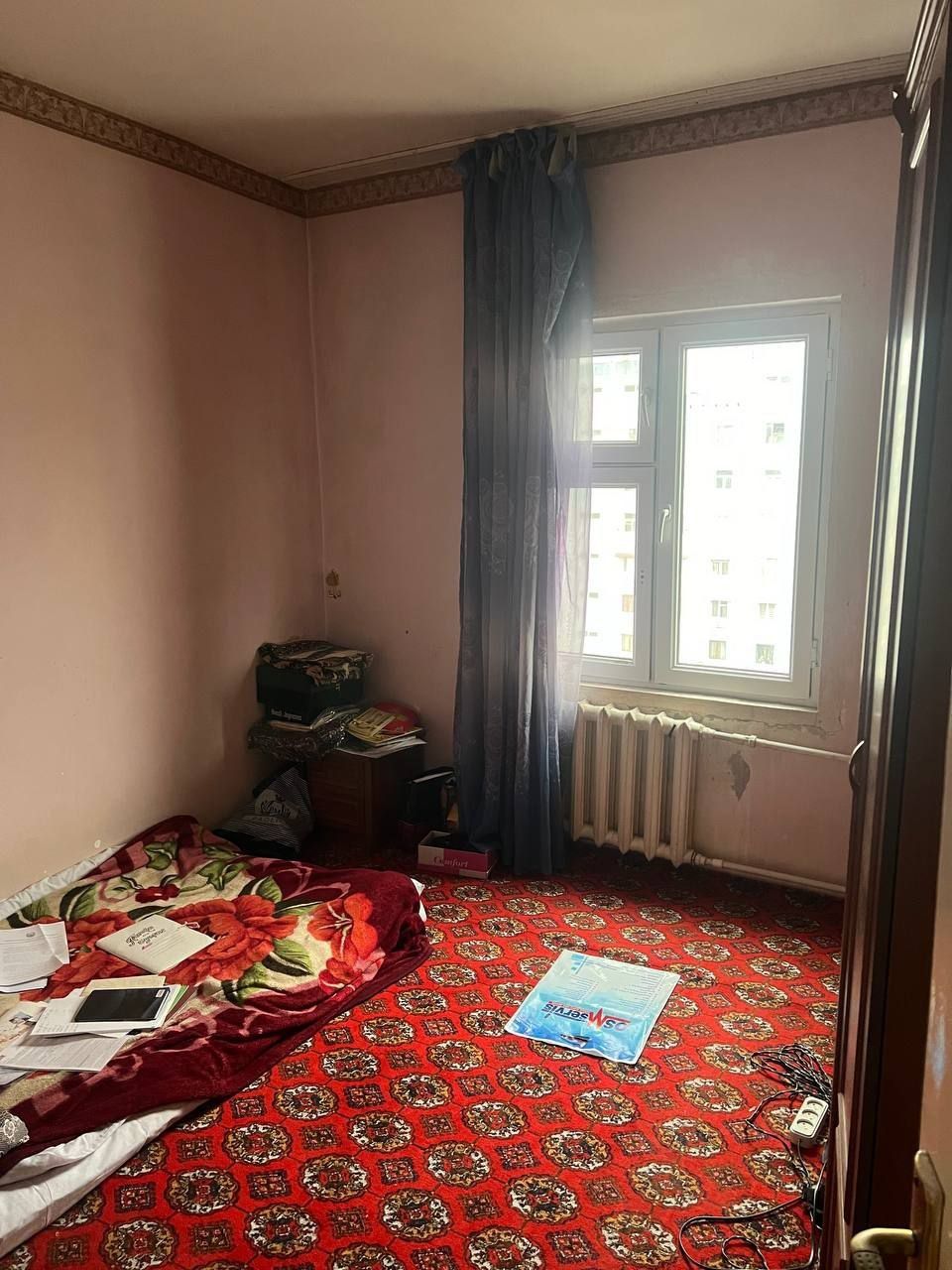 Квартира сотилади
9 qavatli bino
8-qavat 4 xona uy
Uy xolati: rimonts