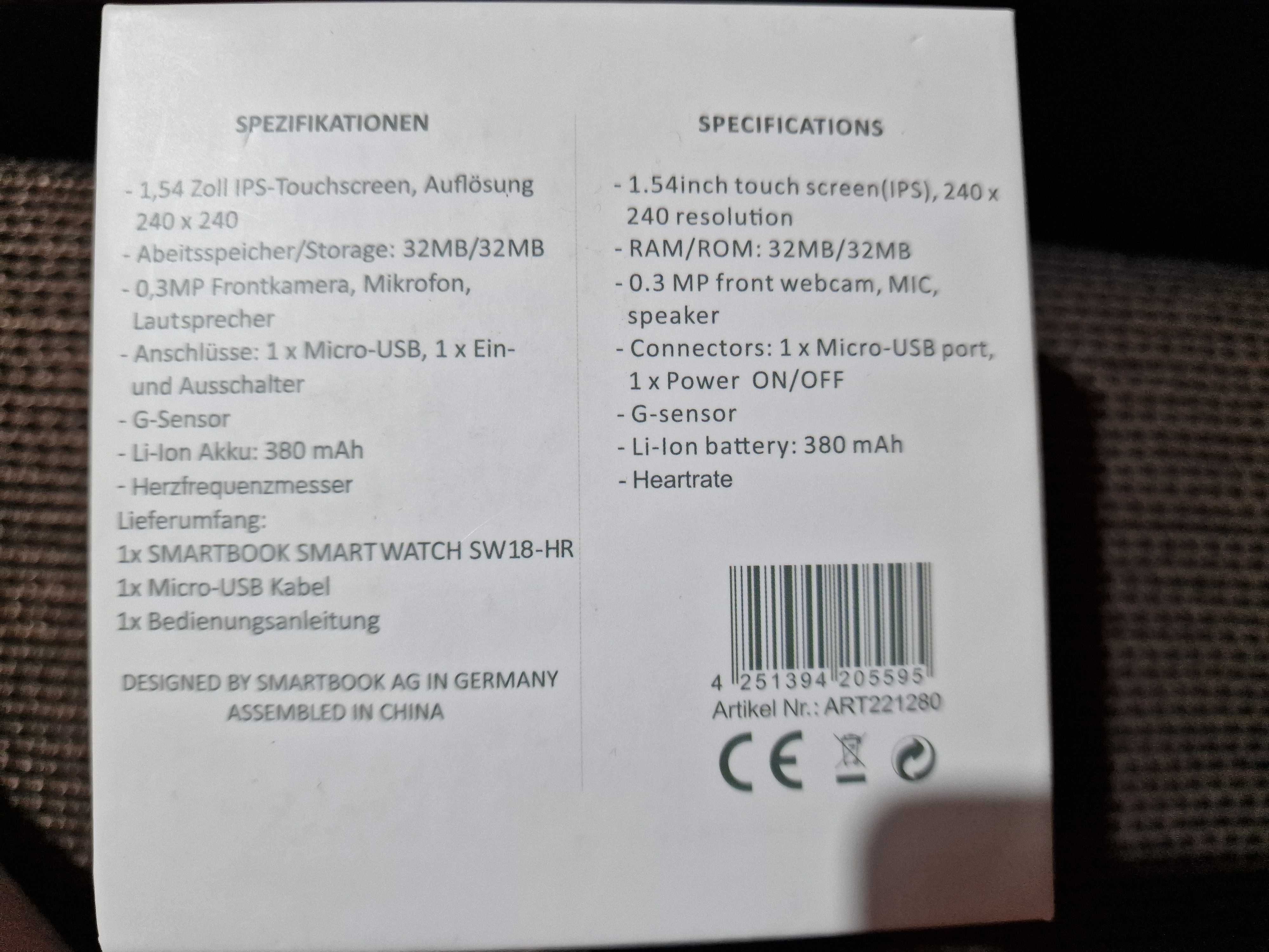 Смарт часовник на SmartBook, модел BT SW18-HR
