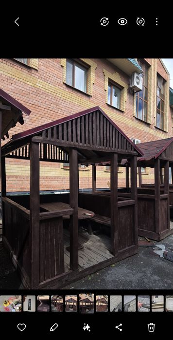 Беседка ағаш уй  навес