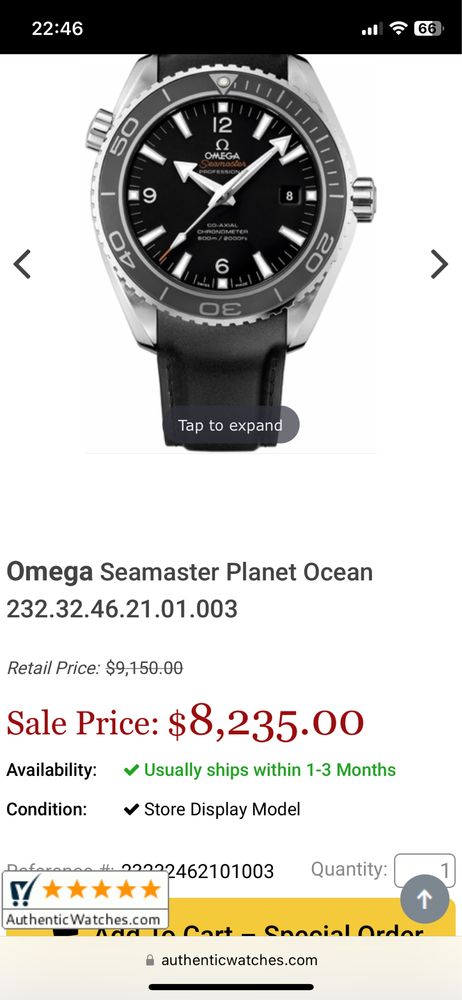 Omega Planet Ocean 45,5mm diver 600m