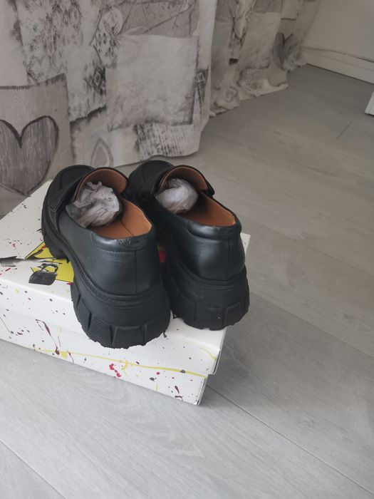 Mocasini piele neagra