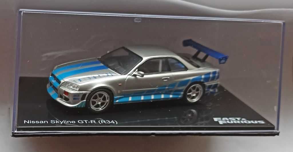 Macheta Nissan Skyline GT-R R34 Brian Fast and Furious - Altaya 1/43