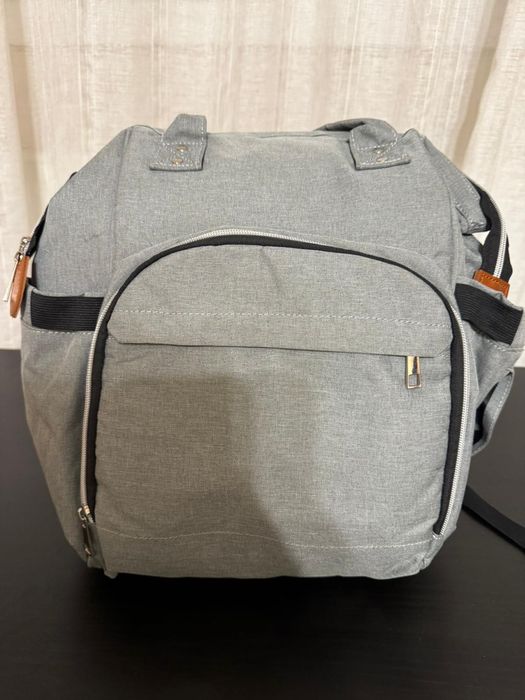 Ghiozdan multifunctional parinti si bebelusi culoare gri + scaun IKEA