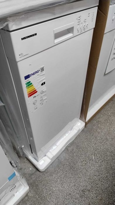 Чисто нова Бяла Съдомиялна машина Heinner 45 см 10 комплекта Aquastop