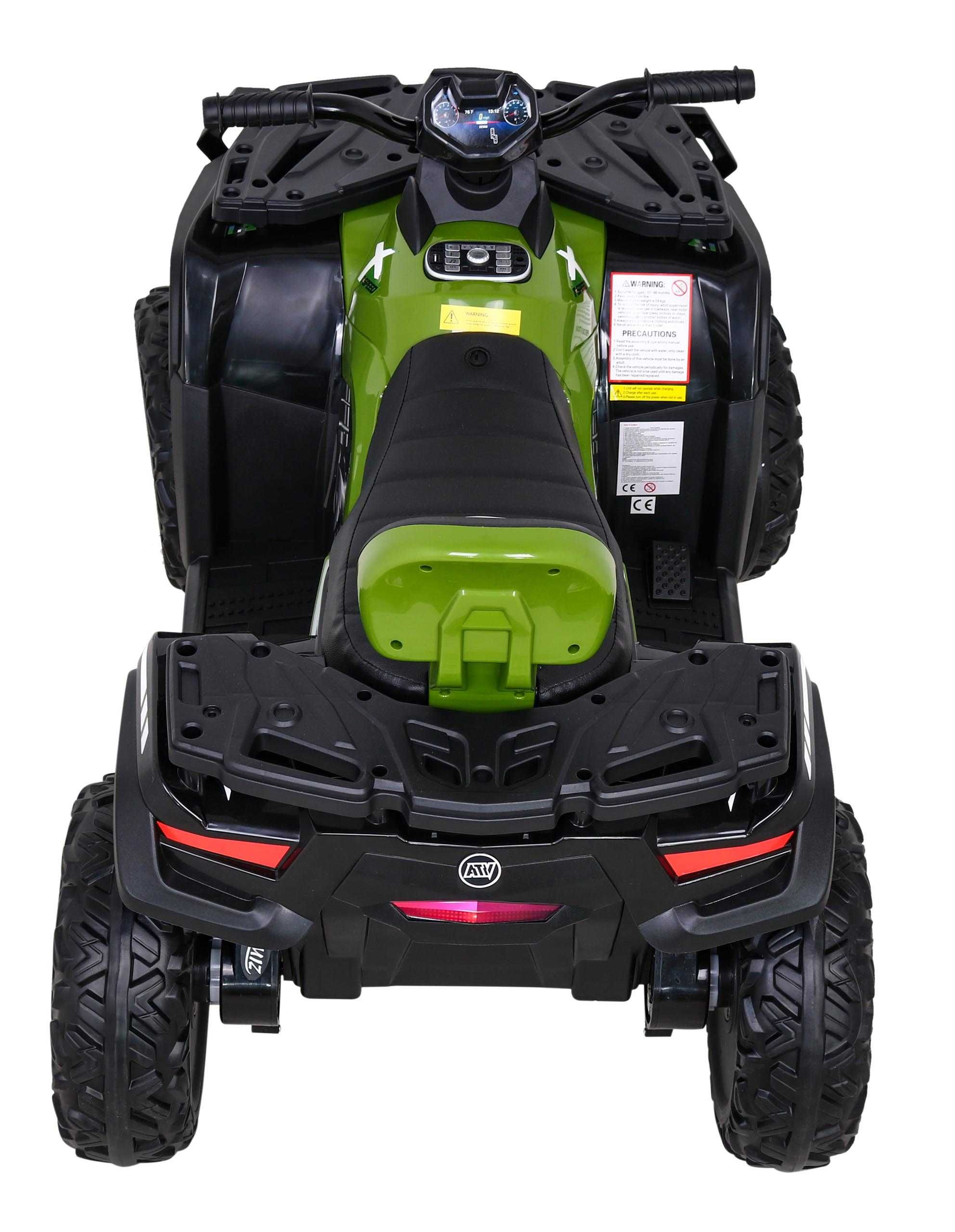ATV electric pt copii Autokids 24V 4x4 cu cupa 3-10 ani (S615) Verde