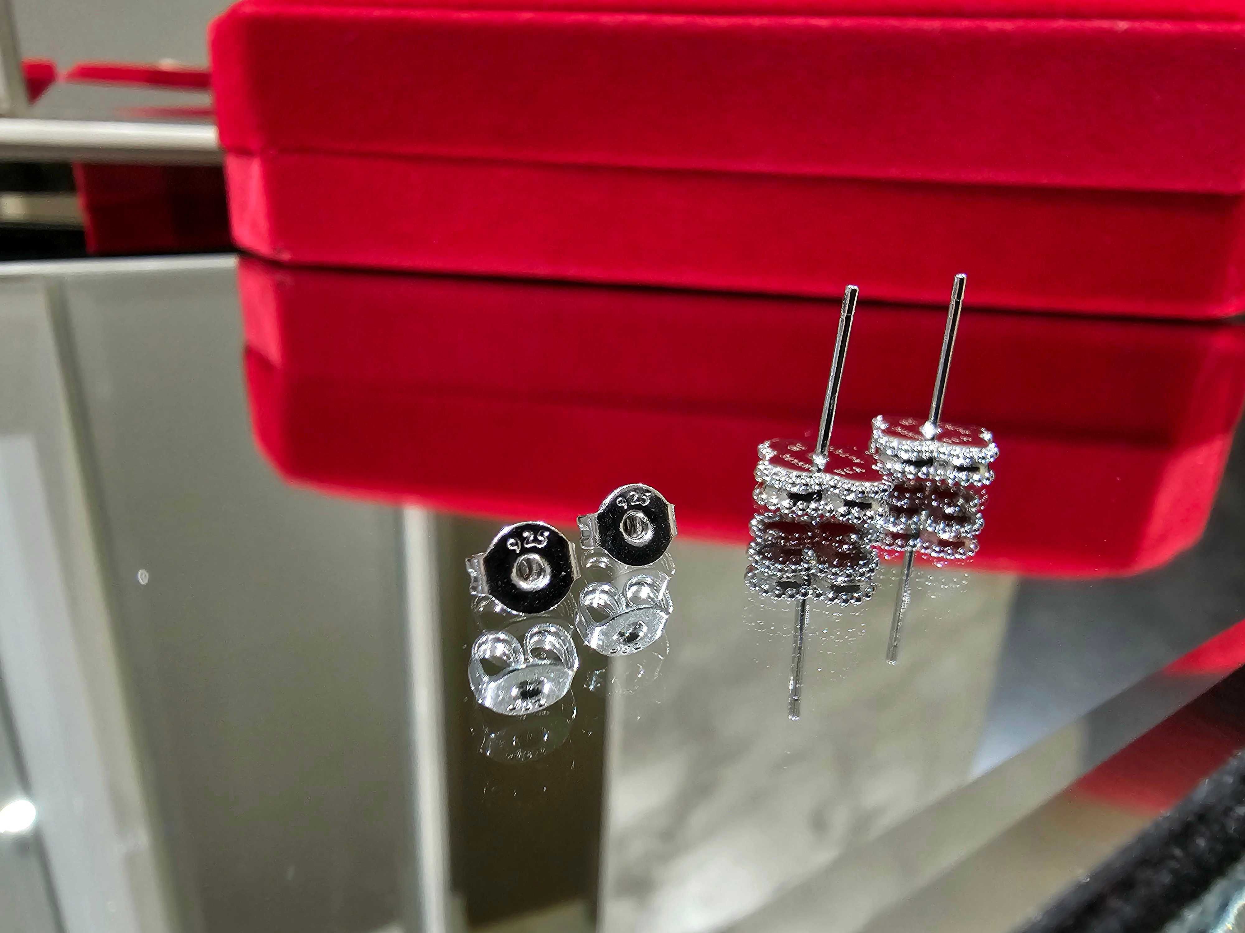 Van Cleef & Arpels VCA Silver Red Sweet Alhambra Clover Дамски Обеци