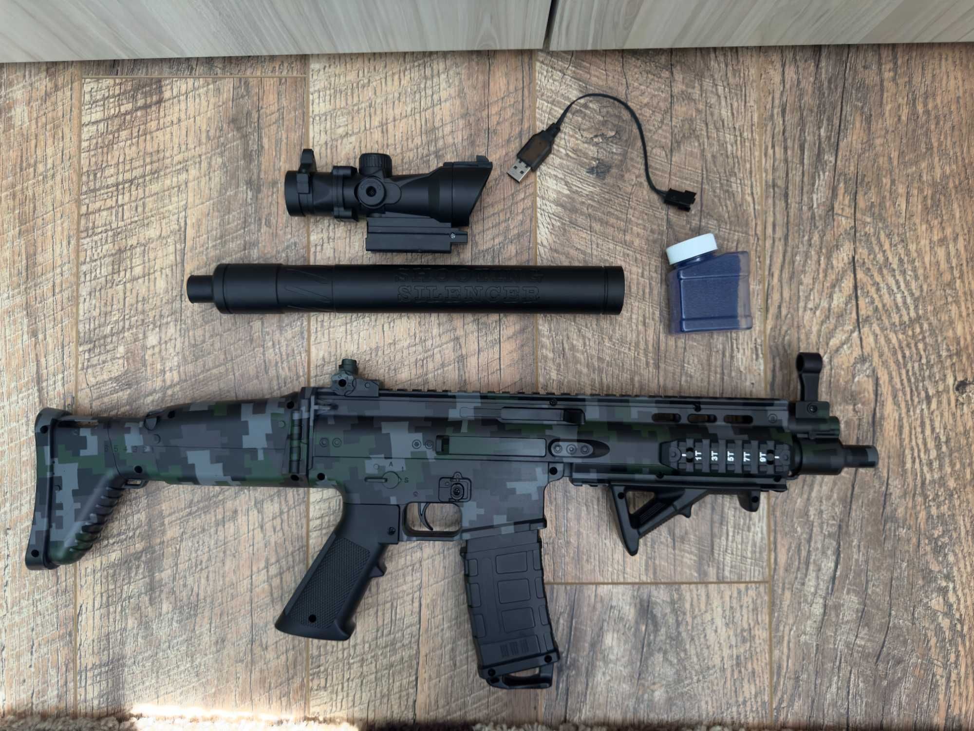 Scar-gel blaster, електрически гел бластер, детска пушка, автоматична