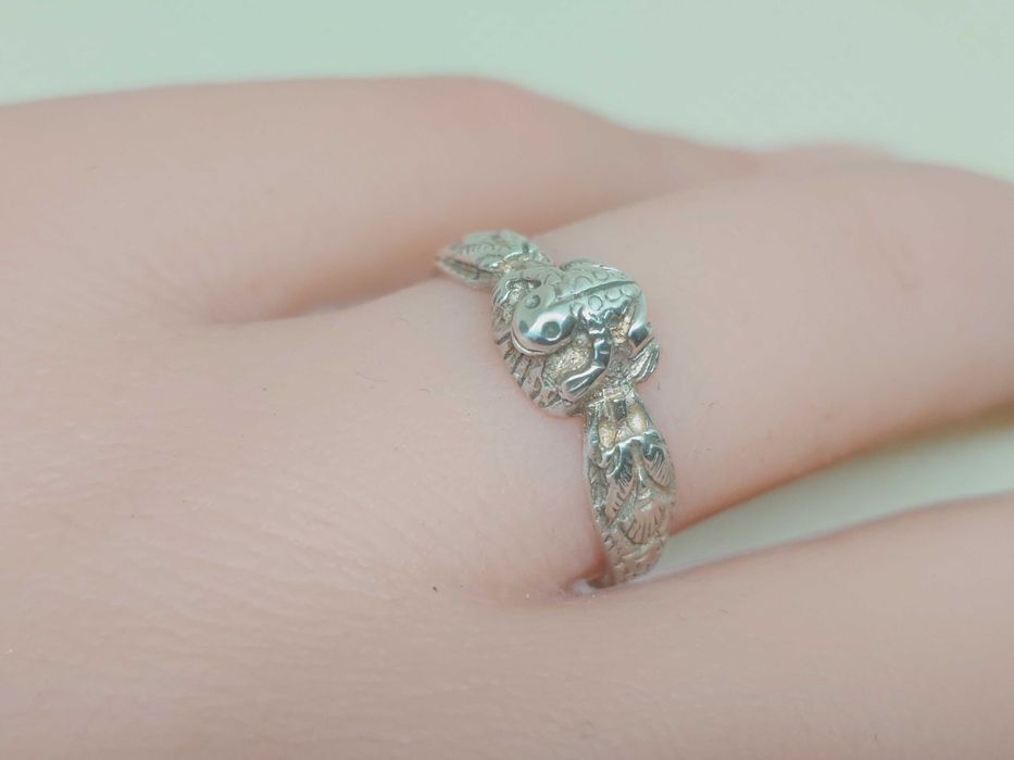 Inel din argint 925 cu broscuță – simbol noroc & prosperitate