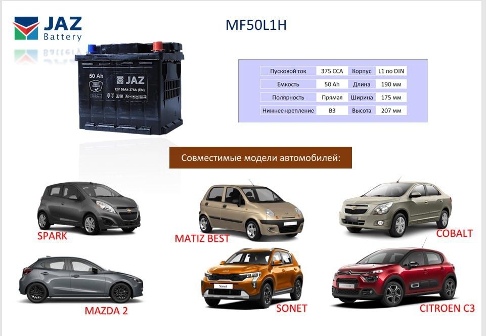 Jaz akkumlyator SPARK COBALT NEXIA JENTRA LACETTI ga barchasidan bor