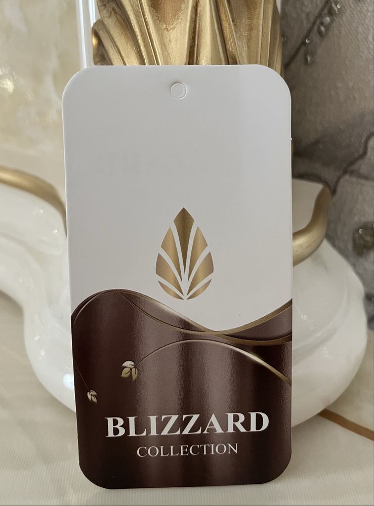 Бирки для текстильных продукций с надписью «BLIZZARD COLLECTION»