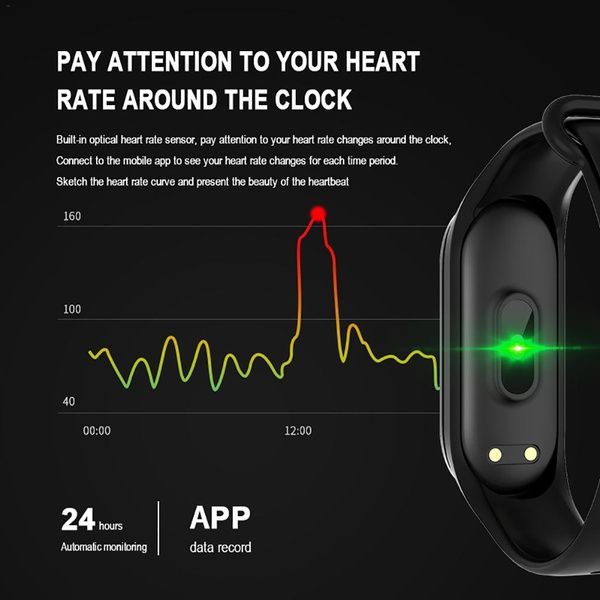 НОВ! Смарт гривна часовник Фитнес Smart крачки дистанция пулс кръвно