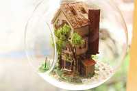 DIY комплект мини стъклена топка -остров на горските мечти