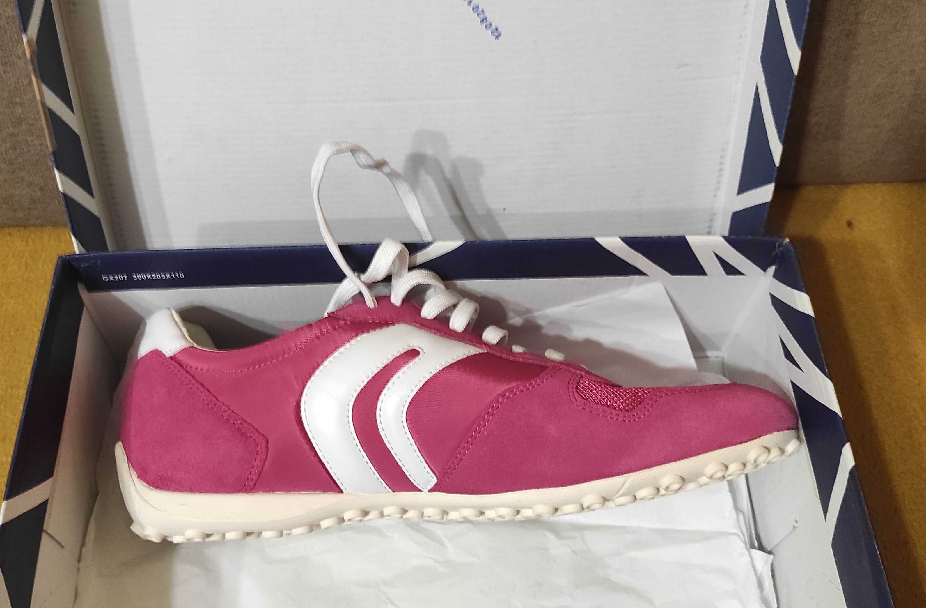 Pantofi dama Geox, roz, marime 41, din piele și material textil, noi