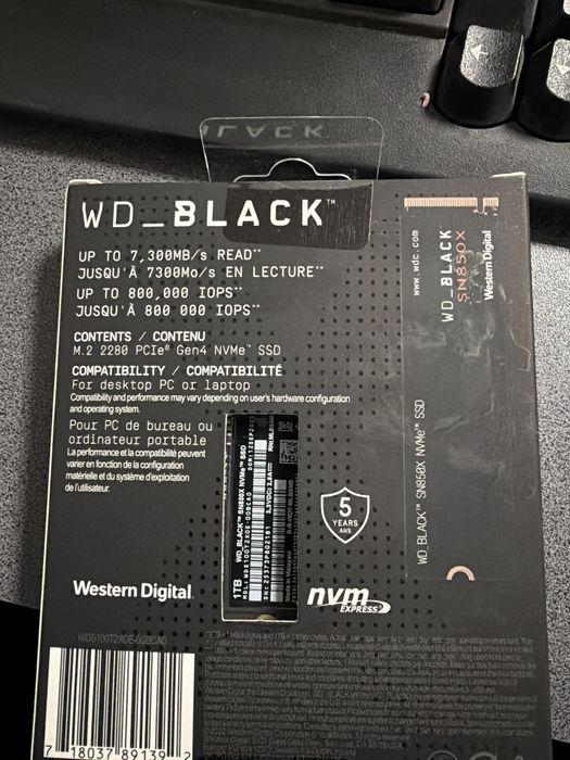 Ssd M2  nVme WD Black SN850x Nou Sigilat