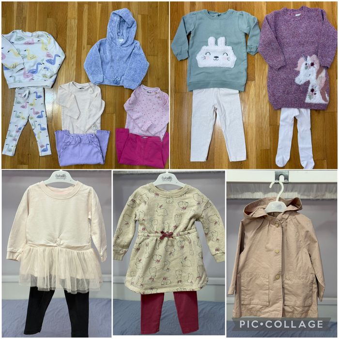 Дрехи за момиче р-р 80 см и 86 см есен/зима, комплекти, якета, жилетки